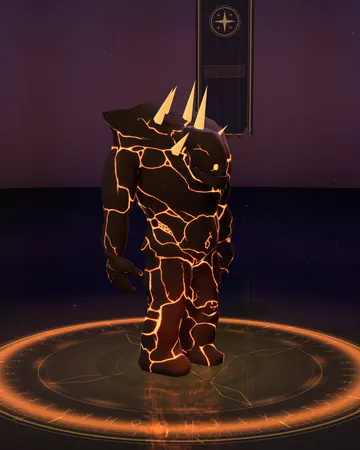 Searing Lava Golem, rendered in the game’s studio.