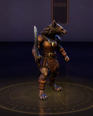 Werewolf Warrior, rendered in the game’s studio.